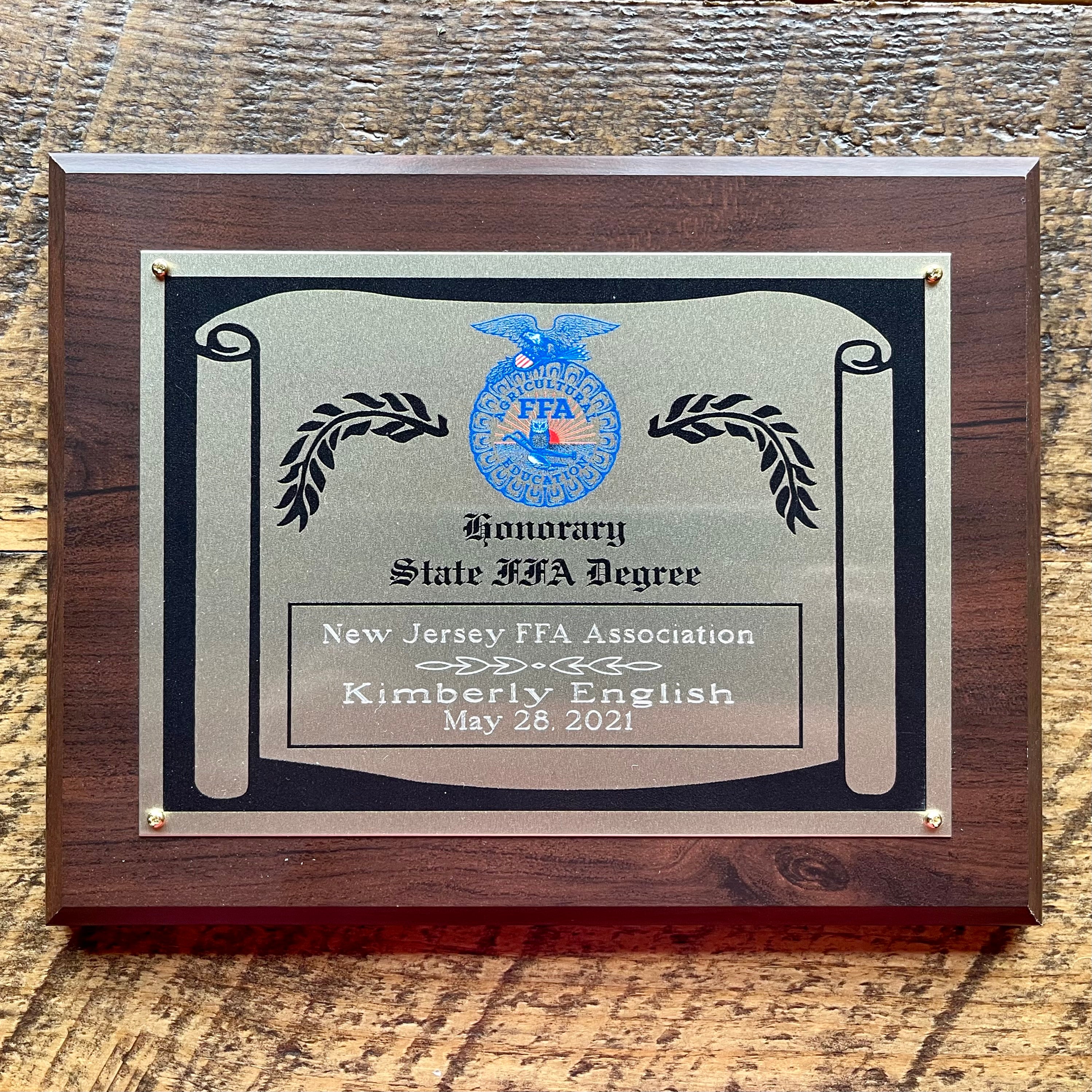 Honorary NJ State FFA Degree