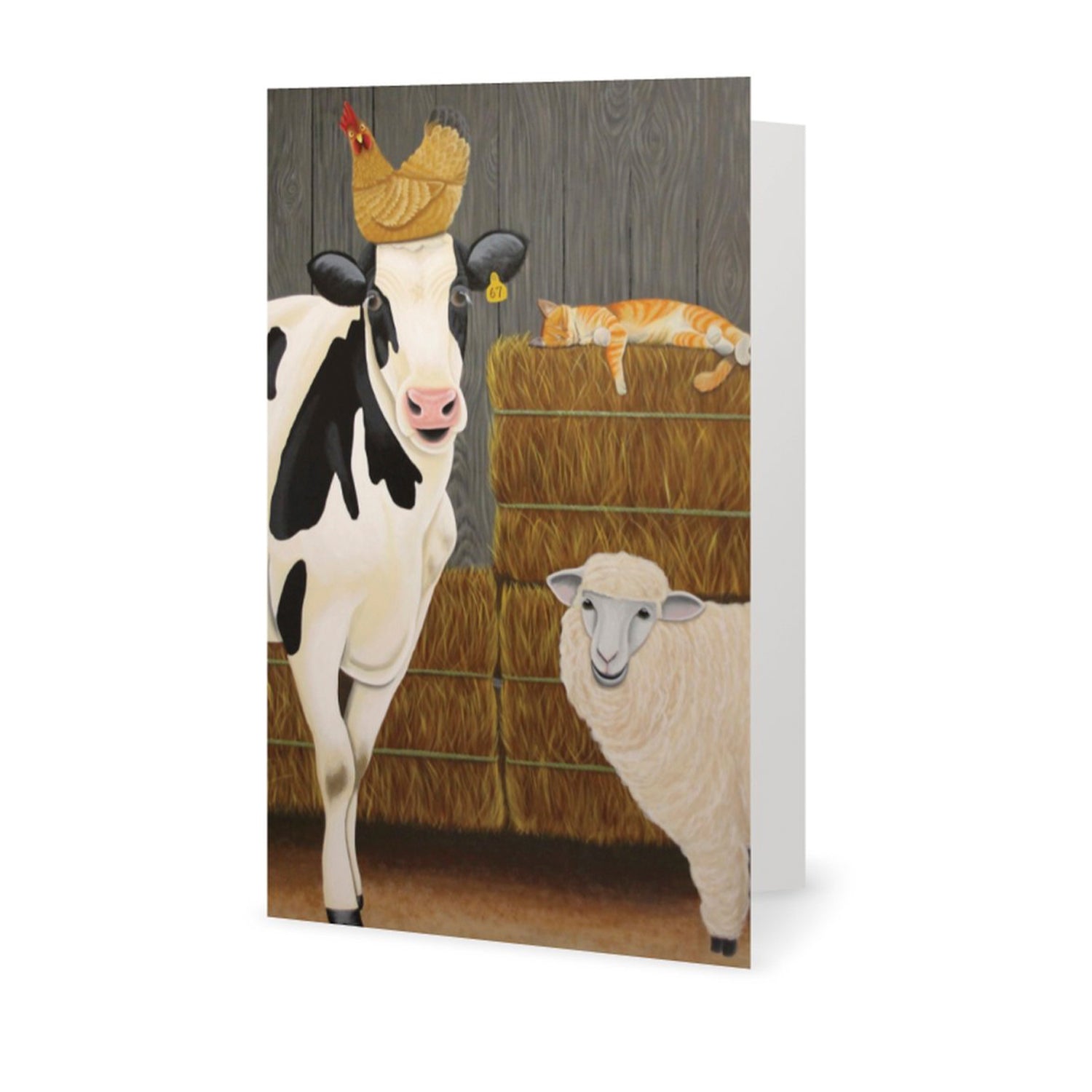 Barnyard Welcome I Greeting Card