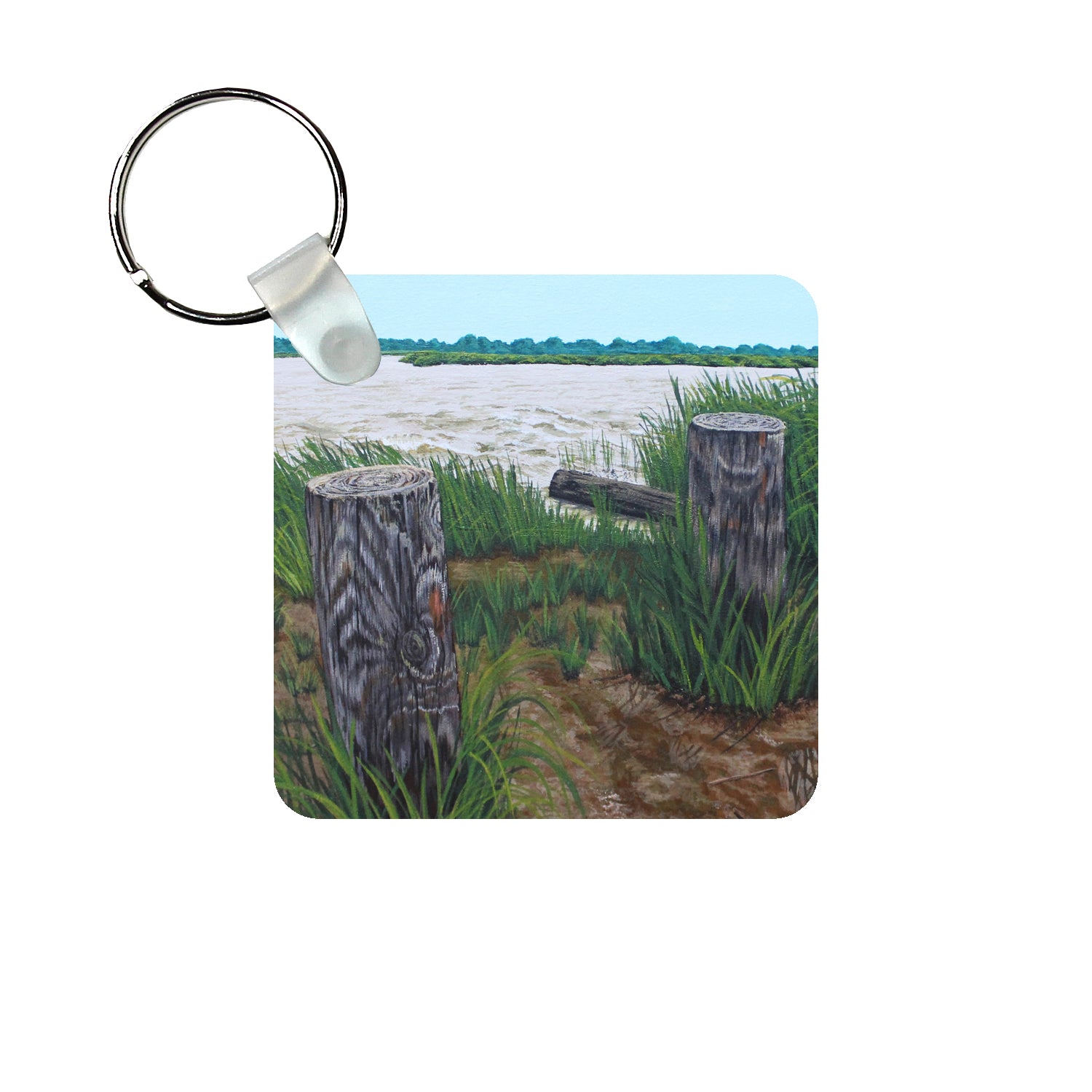 Ragged Island Street Greenwich, NJ Keychain