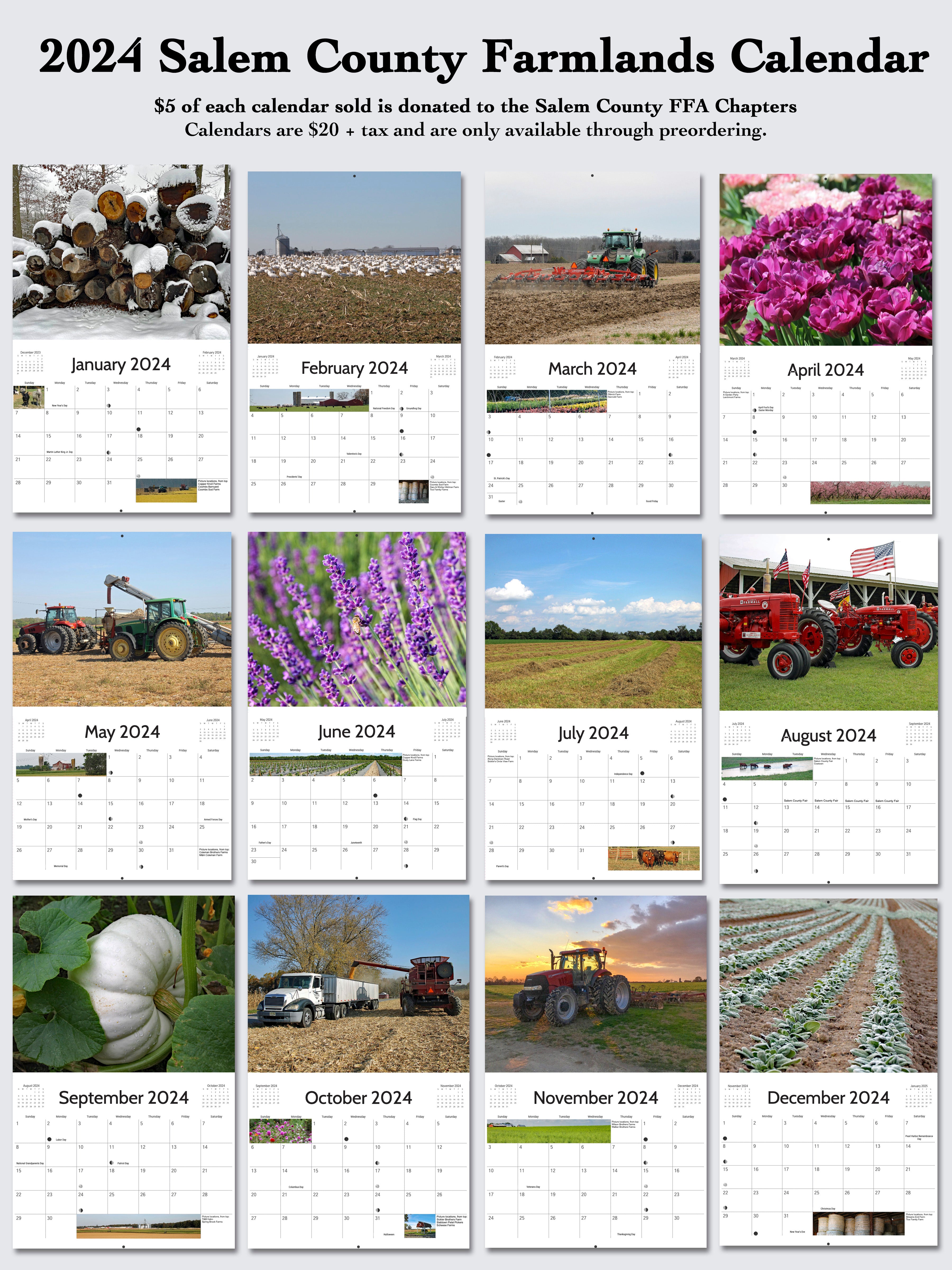 2024 Salem County Farmlands Calendar