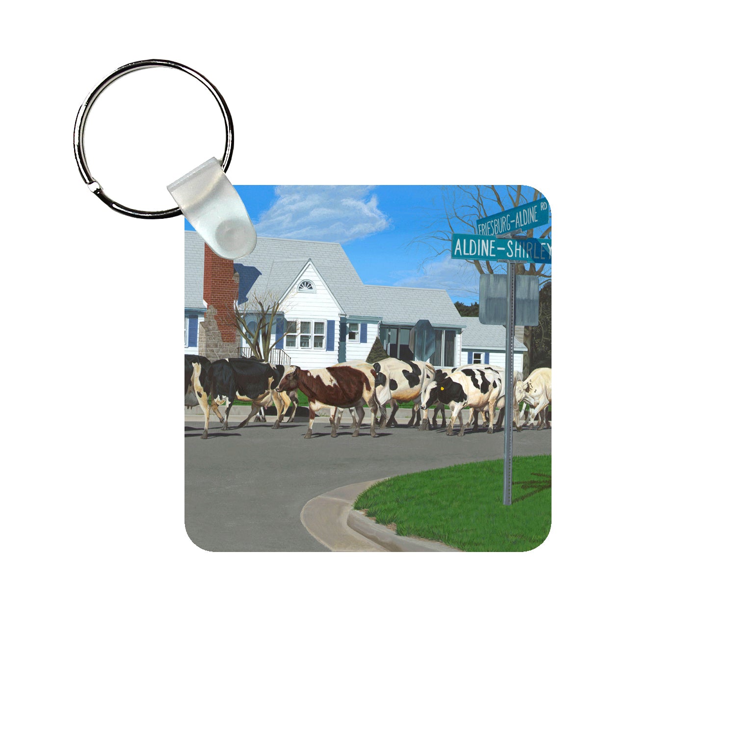 Caught in Another Country Moment Keychain