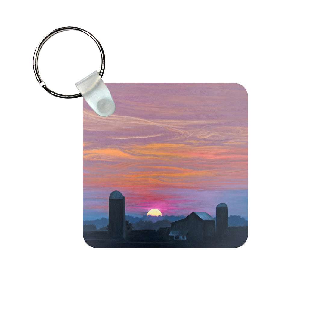 Distant Vista on Shirley Road Keychain